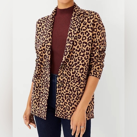 Ann Taylor Jackets & Blazers - NWT Ann Taylor Leopard Print Women's Jacket Cardigan
